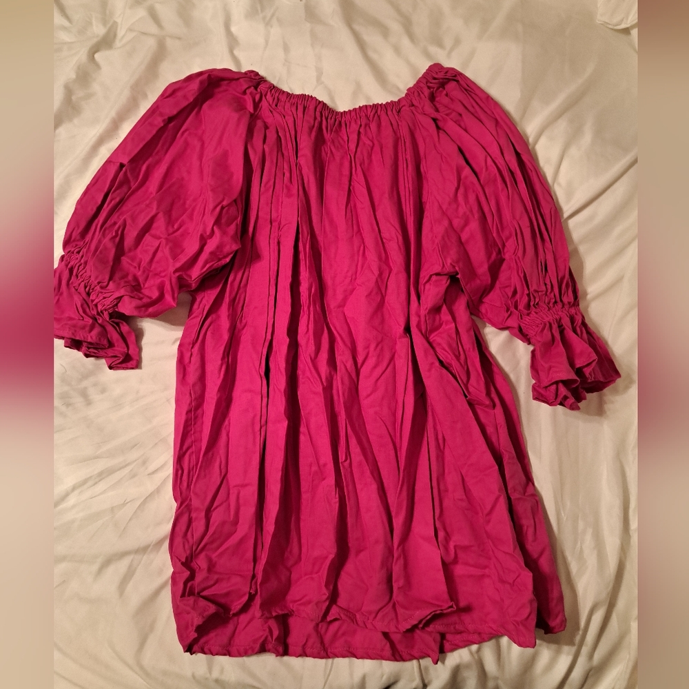 Womens Poet Shirt - Medieval Garb - Size: Small - Large - Rose Pink